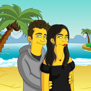 turn your family to be yellow character, family digital portrait look like funny family gift for them
