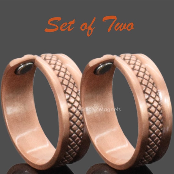 1 Pure Solid Copper Magnetic Ring Adjustable Healing Arthritis