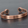 Solid Copper Bracelet Man Gift for Him Copper Magnetic Bangle Adjustable (M-XL) - HPG product logo