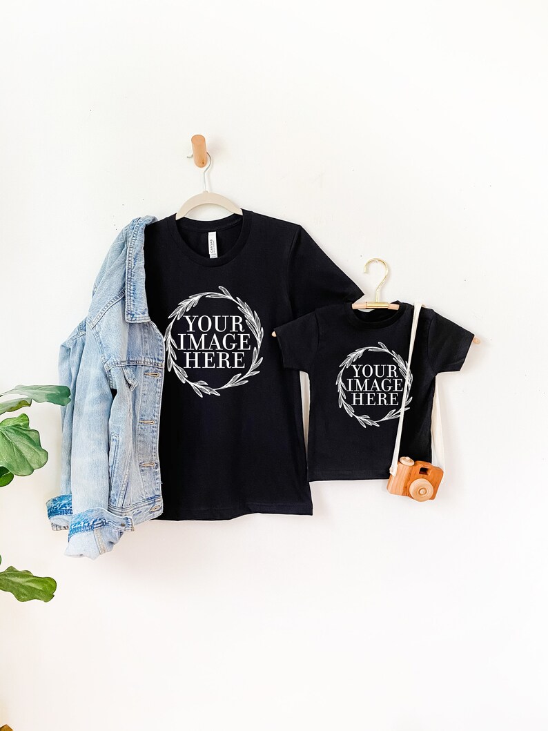 Download Mommy and Me T-Shirt Mockup Adult and Child Mockup Bella ...