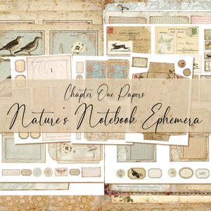 Nature's Notebook Ephemera Junk Journal Kit (A4 Size)