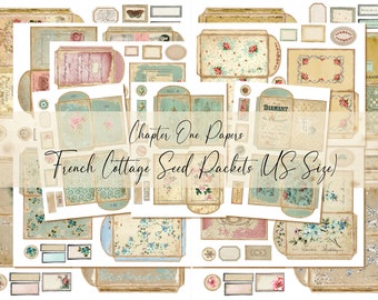 French Cottage Seed Packets (US Letter Size) Junk Journal Kit