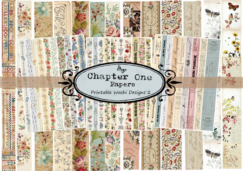 Printable Washi Designs 2 A4 Size - Etsy UK