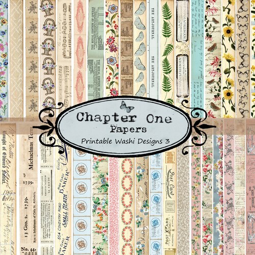 Printable Washi Designs 3 US Letter Size - Etsy