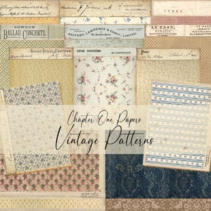 Vintage Patterns Junk Journal Papiere Kit