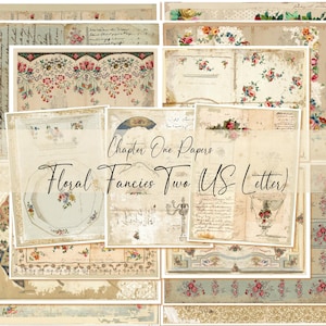 Set met twee ongewenste dagboekpapieren Floral Fancies