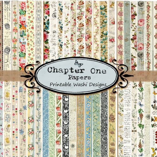 Printable Washi Designs 3 US Letter Size - Etsy