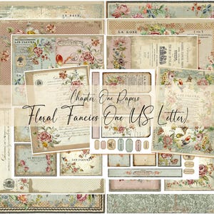Kit de papiers pour carnet Floral Fancies One