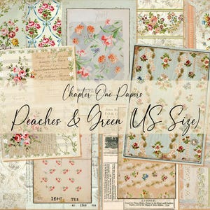 Kit di carta per diario Peaches & Green Junk