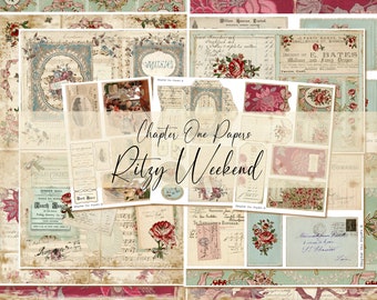 Ritzy Weekend Junk Journal Kit (A4 Size)