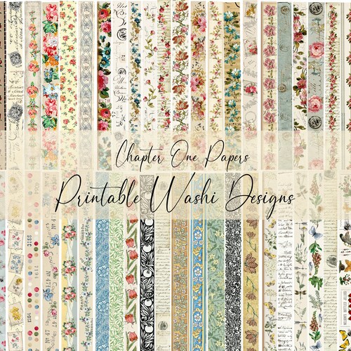 Printable Washi Designs 3 US Letter Size - Etsy