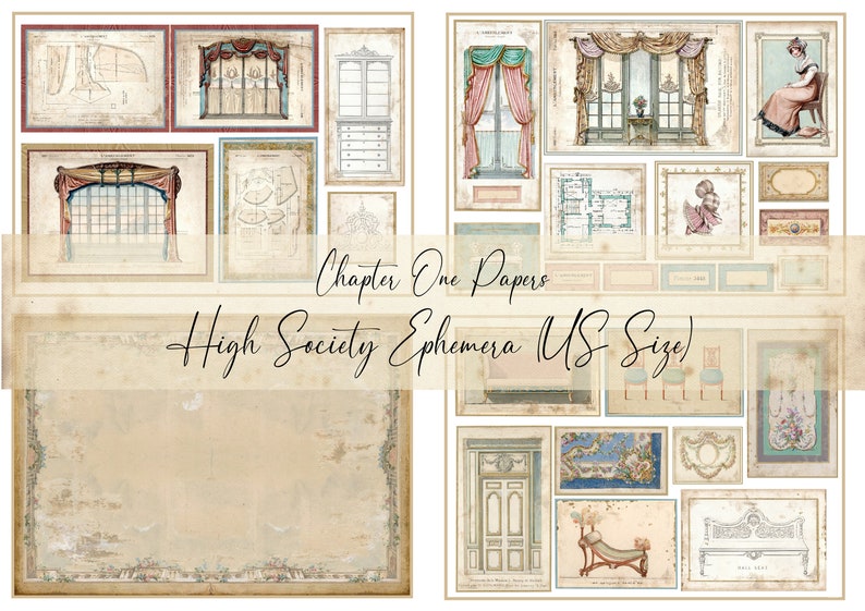 High Society Ephemera Junk Journal Kit - Etsy