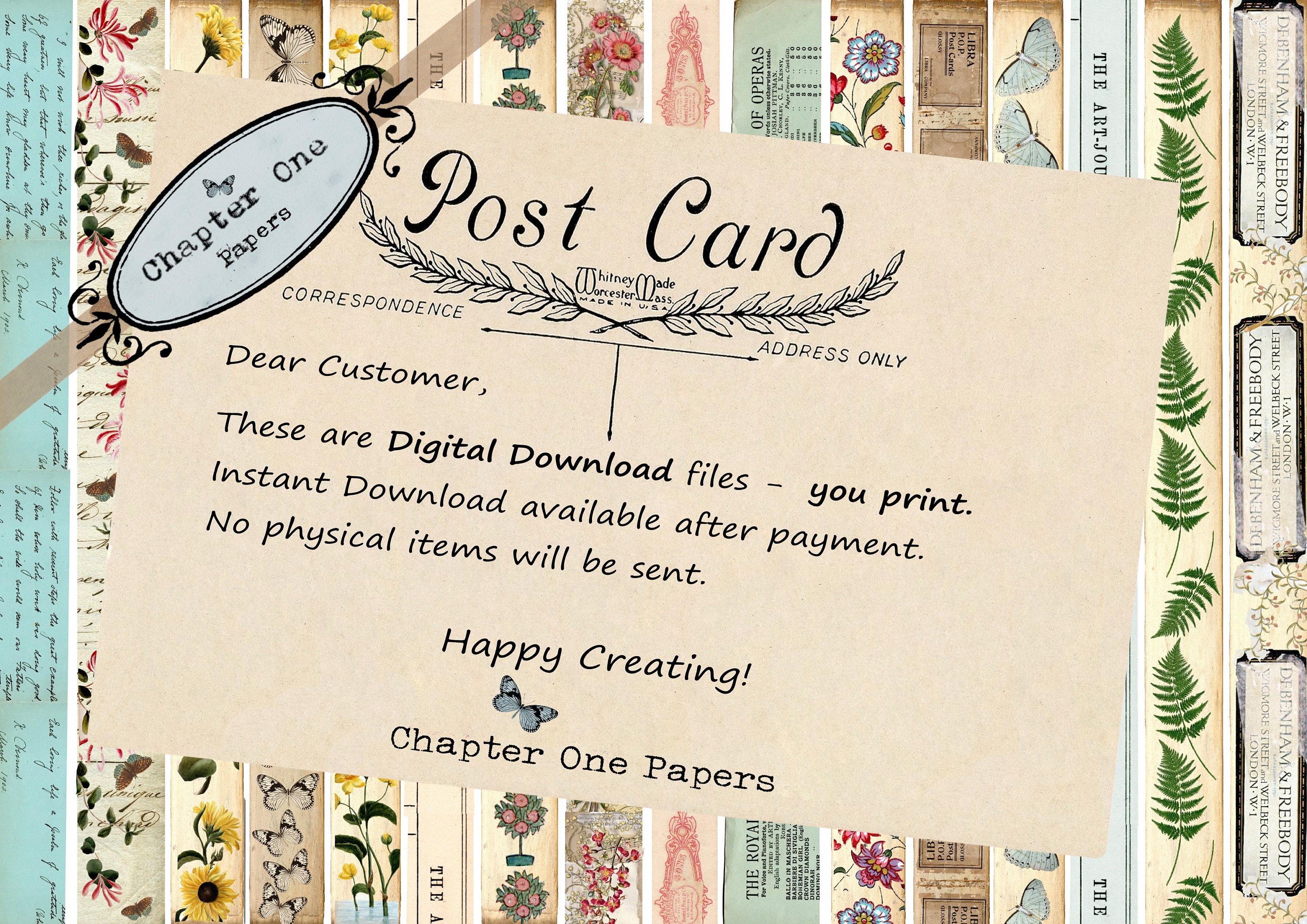 Printable Washi Designs 3 A4 Size - Etsy