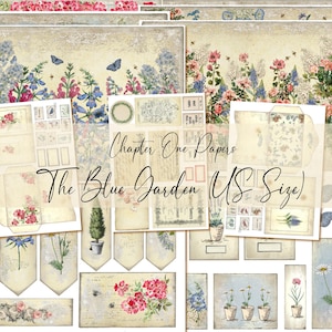 Kit de diario basura The Blue Garden (tamaño carta de EE. UU.)