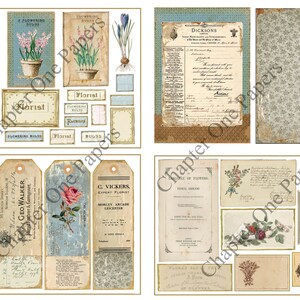 El kit efímero de floristería vintage tamaño A4 imagen 3