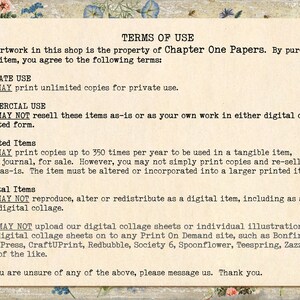 The Blue Garden Junk Journal Digital Kit US Letter Size for Instant Download Chapter One Papers image 7