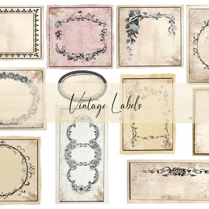 Vintage Labels Junk Journal Ephemera Kit (US Letter Size) - Etsy