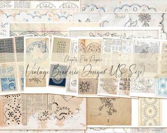 Vintage Broderie Designs Junk Journal Kit (US Letter Size)