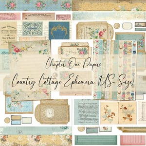 Country Cottage Ephemera Junk Journal Kit (US Letter Größe)