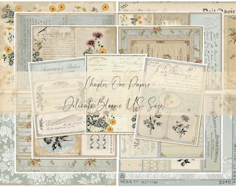 Delicate Blooms Junk Journal Kit (US Size)