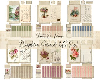 Neapolitan Postcards Junk Journal Ephemera Kit