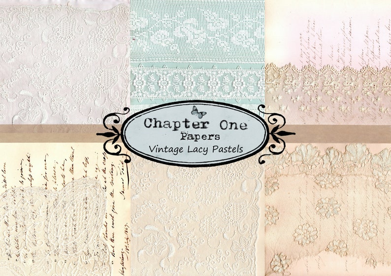 Vintage Lace Pastels Junk Journal Digital Kit A4 for Instant Etsy