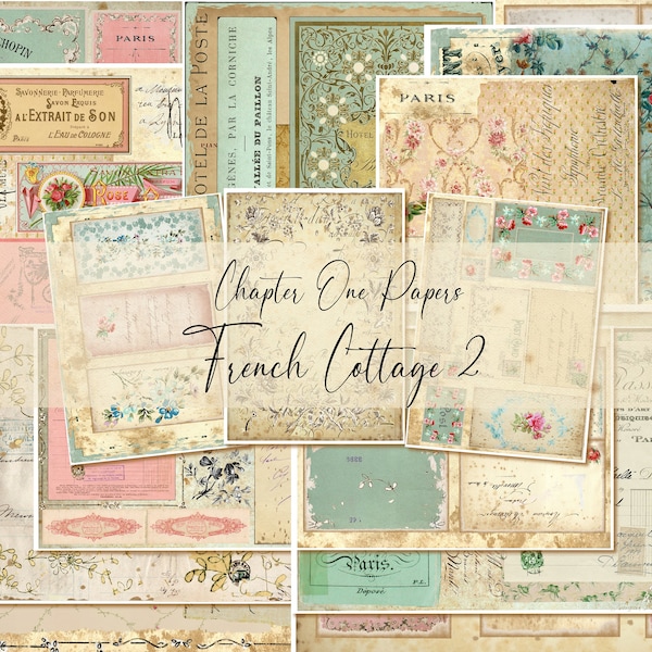 French Cottage 2 Digital Junk Journal Kit (US Letter Size)