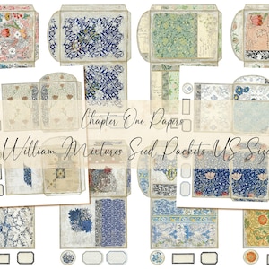Kit éphémères pour journal indésirable William Mixtures Seed Packets (format lettre US)