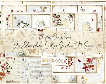 An Edwardian Lady's Garden Junk Journal Kit (A4 Size) for Instant Download Chapter One Papers