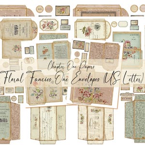Floral fantaisies une enveloppe, kit éphémères pour journal indésirable