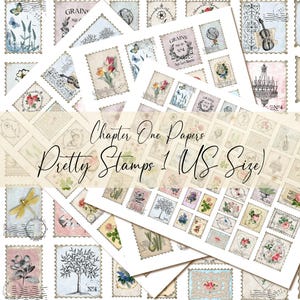 Kit de sellos Pretty Stamps 1 efímera (falsa) (TAMAÑO CARTA DE EE. UU.)