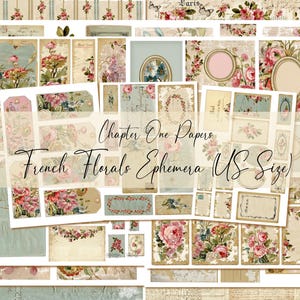 Kit de journal floral éphémères français (format lettre US)
