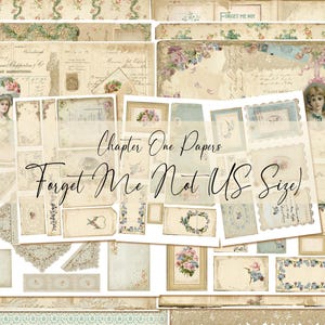 Kit de diario basura digital Forget Me Not (tamaño carta de EE. UU.)