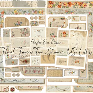 Floral Fancies Zwei Ephemera Junk Journal Kit