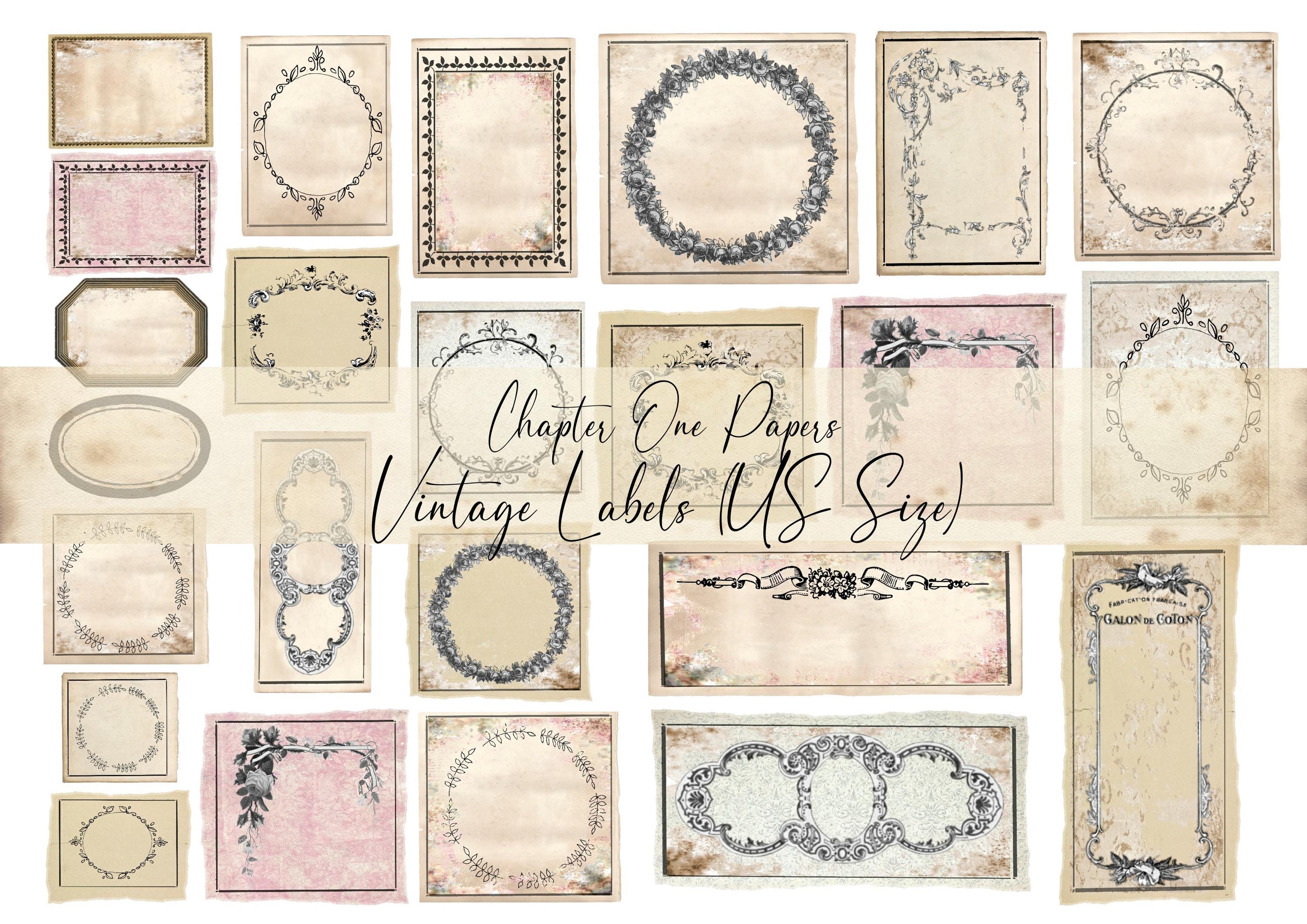 Vintage Labels Junk Journal Ephemera Kit (US Letter Size) - Etsy