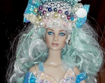Tonner Fantasy Doll OOAK as  Mermaid Thalassa -  The Guardian of the Blue Pearl