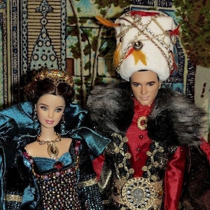 The Magnificent Century: Kosem Collection / Muhtesem Yuzyil Kosem Sultan & Sultan Ahmed I Barbie Doll OOAK Set