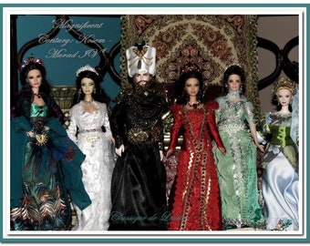 The Magnificent Century: Kosem- Murad IV Collection / Muhtesem Yuzyil Farya Sultan & Sultan Murad IV Barbie Doll OOAK Set