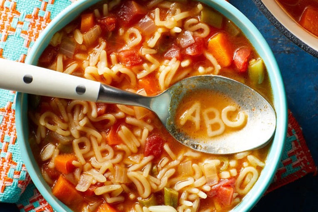 Vegetable Beef Alphabet Soup Etsy