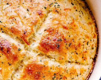 No Knead Skillet Cheese Bread Mix