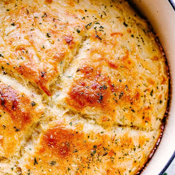 No Knead Skillet Cheese Bread Mix