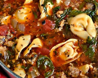 Hamburger, Vegetable, and Tortellini Soup Mix