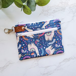 No Drama Llama ダブルジップウォレット/コインケース（オプションのキーリングリストレット付き）