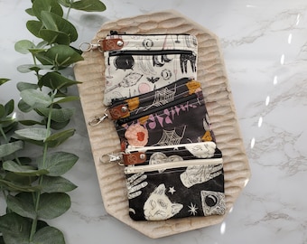 Witch/Halloween Double Zip Wallet/Coin Purse