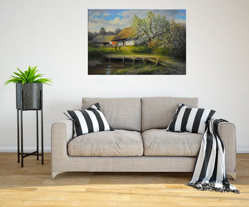 Original Oil Painting Wall Canvas Decor Art Real Hand Painted | Etsy