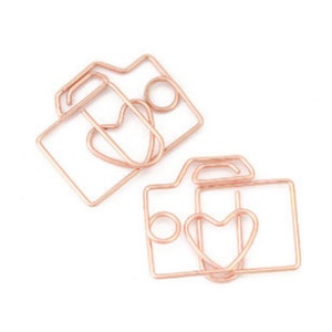 Camera Planner Clip, Planner Clips, Paper Clip, Planner Accessories, Bookmark, Metal Bookmark, Planner Page Marker, Book Lover Gift