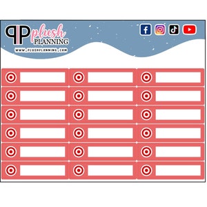 Target Icon Label Planner Stickers, Functional Planner Stickers, Target Run, Target Shopping Expense Icon, Target Family Budget Tracker