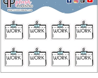 Pegatinas para planificador de trabajos, pegatinas mate extraíbles