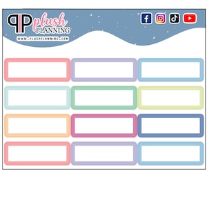 EC Hourly 1 Hour Labels Planner Stickers, Functional Planner Stickers, Box Labels Stickers, Writable Stickers, Pick A Color