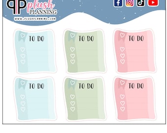 Adesivi pastello per planner da fare, adesivi per checklist